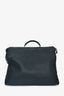 Fendi Blue/White Leather Grained Monster Peekaboo Messenger Bag