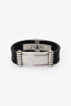 Tiffany & Co. Stainless Steel/Black Rubber Groove ID 'Paloma Picasso' Surfer Bracelet