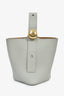 Loewe Grey Leather 'Pebble' Mini Bucket Bag