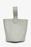 Loewe Grey Leather 'Pebble' Mini Bucket Bag