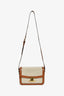 Celine Brown Leather Textile Triomphe Crossbody Bag