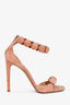 Alaia Rose Suede Pom Pom 'La Bombe 90' Heels Size 37.5