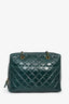 Pre-Loved Chanel™ 2015-16 Green Leather/Python Urban Mix Tote