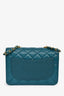 Pre-Loved Chanel™ 2019 Teal Leather Front Pocket CC Flap