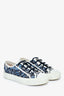 Christian Dior Blue Embroidered 'Palms Walk'n'Dior' Sneakers Size 39