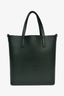 Saint Laurent Dark Green Leather Small 'Shopping Toy' Tote With Strap