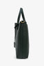 Saint Laurent Dark Green Leather Small 'Shopping Toy' Tote With Strap