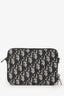 Christian Dior 2020 Black/Navy Canvas Oblique Double Zip Camera Bag Mens
