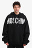 Moschino Couture Black Cotton Logo Hoodie Size 38 Mens