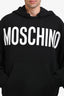 Moschino Couture Black Cotton Logo Hoodie Size 38 Mens