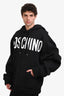 Moschino Couture Black Cotton Logo Hoodie Size 38 Mens