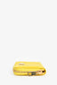Dolce & Gabbana Yellow Leather Zip Card Holder