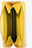 Dolce & Gabbana Yellow Leather Zip Card Holder