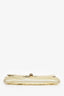Gucci Gold Metallic Leather Bamboo Turnlock Clutch