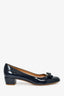 Salvatore Ferragamo Navy Patent Leather 'Vara' Heels Size 11