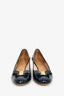 Salvatore Ferragamo Navy Patent Leather 'Vara' Heels Size 11