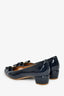Salvatore Ferragamo Navy Patent Leather 'Vara' Heels Size 11