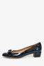 Salvatore Ferragamo Navy Patent Leather 'Vara' Heels Size 11