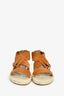 Chloe Brown Suede Scalloped Espadrille Sandals Size 41