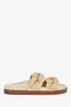 Sézane Beige 'Andie' Braided Rope Knot Sandals Size 35