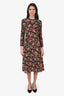 Sandro Black Floral Maxi Dress Estimated Size M