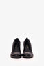 Pre-Loved Chanel™ Black Leather Ruffle Toe Cap Heels Size 40.5