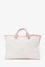 Pre-Loved Chanel™ 2015-16 White/Pink Medium Deauville Tote