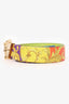 Versace Multicolour Leather Baroque Print Medusa Buckle Reversible Belt