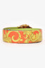 Versace Multicolour Leather Baroque Print Medusa Buckle Reversible Belt