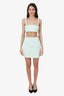 Alessandra Rich Damier Tweed Bralette With Mini Skirt Set Size 40