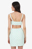 Alessandra Rich Damier Tweed Bralette + Mini Skirt Set Size 40
