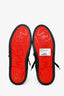 Christian Louboutin Black/Red Suede and Leather High Top Sneakers Size 42 Mens