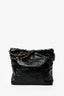 Pre-Loved Chanel Black Lambskin 22 Small Hobo Bag With Pouch