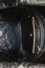 Pre-Loved Chanel Black Lambskin 22 Small Hobo Bag With Pouch