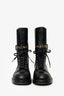 Pre-Loved Chanel™ Black Leather Combat Boots Size 39