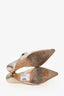 Christian Dior Cream/Gold Canvas J'Adior Slingback Heels Size 39