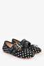 Miu Miu Black Polka Dot Buckle Detailed Flats Size 35.5