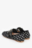 Miu Miu Black Polka Dot Buckle Detailed Flats Size 35.5