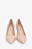 Miu Miu Blush Patent Leather Crystal Embellished Pointed Toe Heels Size 35
