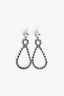 Miu Miu Silver Tone Metal/Purple Crystal Embellished Ear Pendants