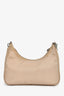 Prada Beige Re-Nylon Re-Edition 2005 Crossbody Bag With Chain & Pouch