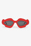 Loewe X Paula Ibiza Red Acrylic Flame Sunglasses