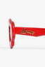 Loewe X Paula Ibiza Red Acrylic Flame Sunglasses