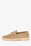 Loro Piana Sandstone Suede Leather Summer Charms Walk Loafers Size 37