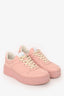 Gucci Pink Leather GG Supreme Tennis Sneakers Size 37