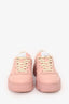Gucci Pink Leather GG Supreme Tennis Sneakers Size 37