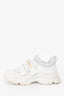 Christian Dior White Leather D-Wander Sneakers Size 37.5