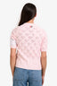 Thom Browne Pink/White Striped Detailed Cardigan Size 44