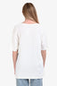 Gucci White/Black Logo Printed Short Sleeve T-shirt Size S