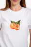 SportMax White Sequin Embellished Peal Embroidered Short Sleeve T-Shirt Size S